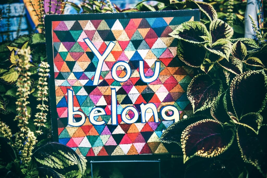 picture of a quilt that say you belong