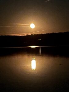 moonlight over a lake