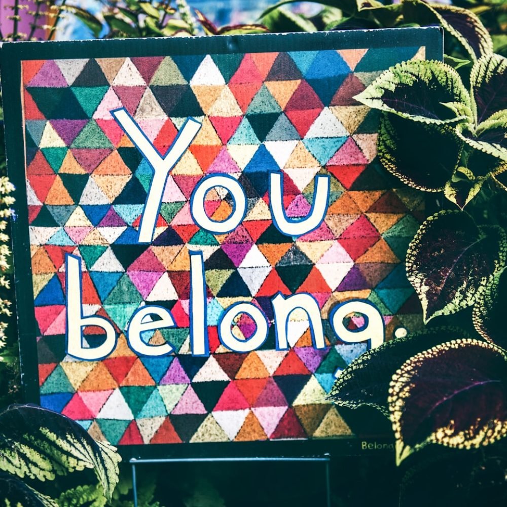 picture of a quilt that say you belong